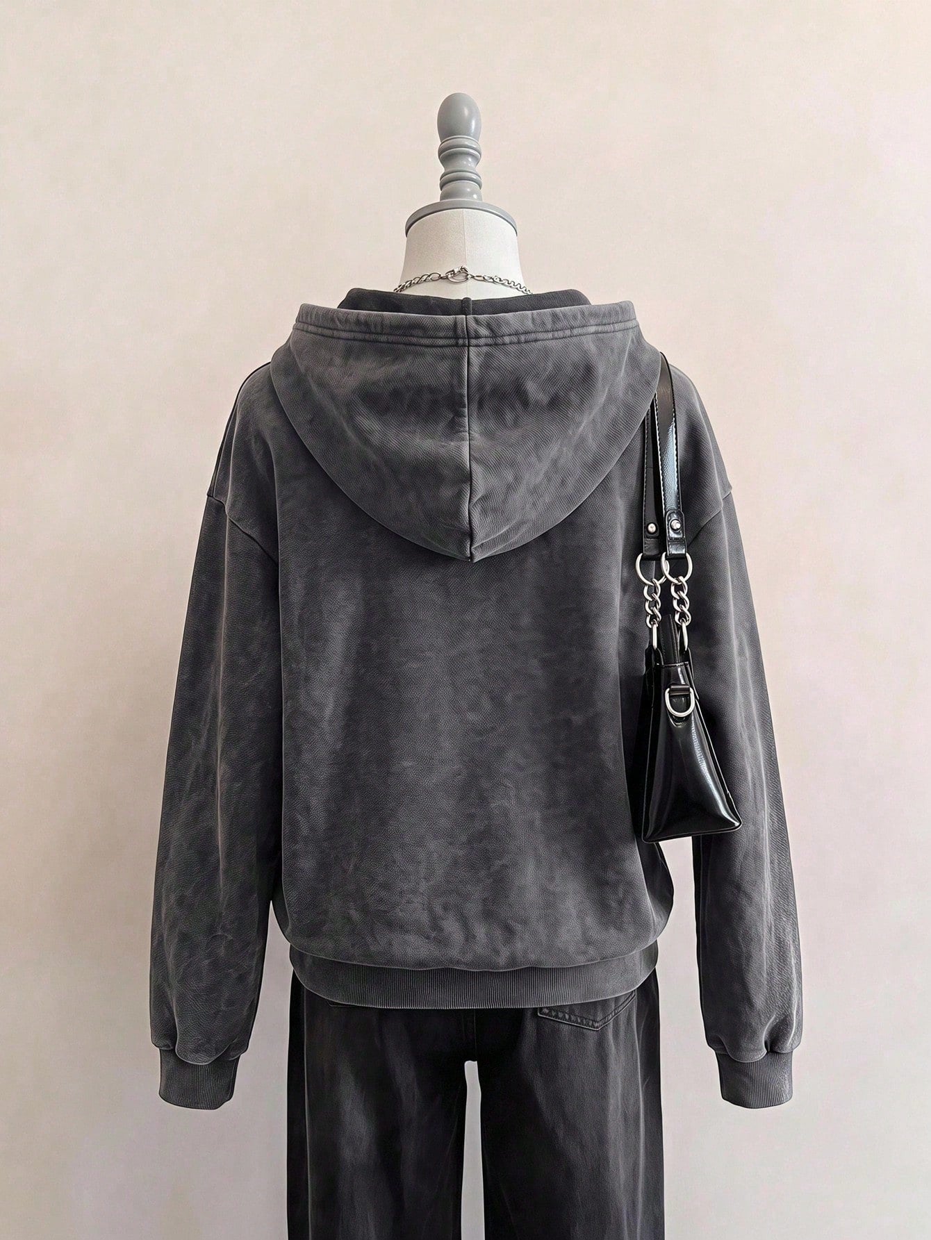 Vintage Goth Distressed Skull Hoodie