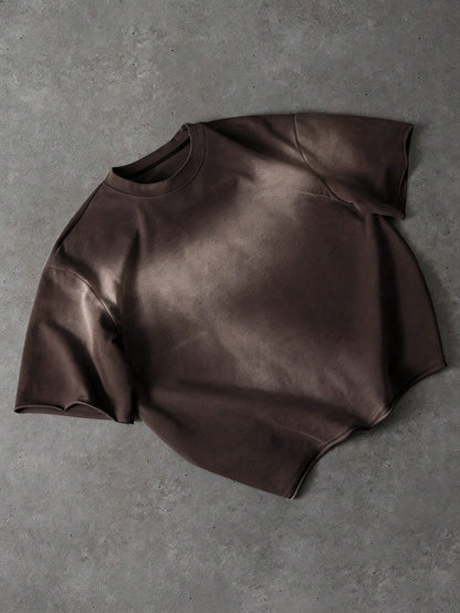 Vintage Gradient Brown Ombre Oversized T-Shirt