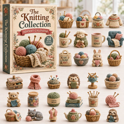 CHRISTMAS KICKOFF 40% OFF - Warm Knits Advent Calendar 2026 - 24-Day Festive Countdown, Acrylic Charms Blind Box - Gift For Knitting Lovers