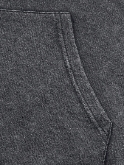 Washed Grey Gothic Thorns Hoodie