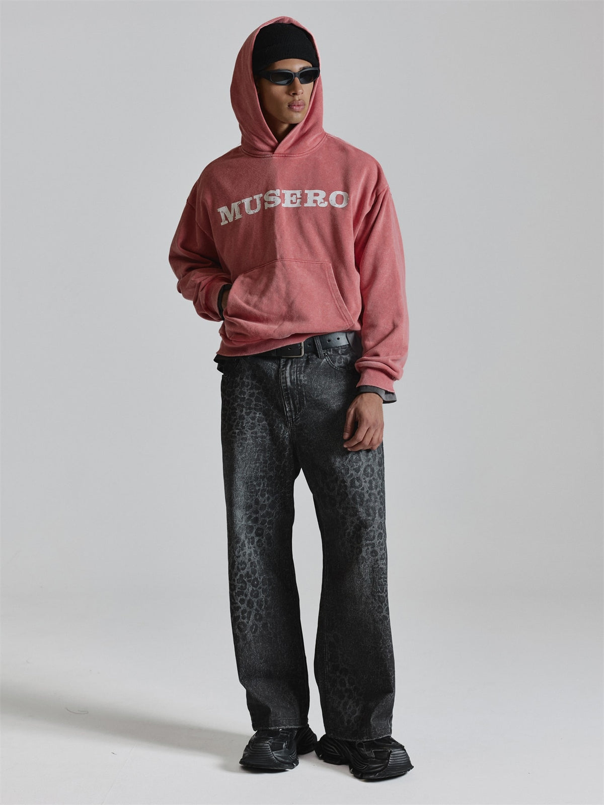 Washed Pink Vintage Lettering Hoodie