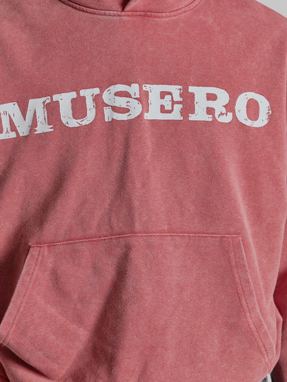 Washed Pink Vintage Lettering Hoodie