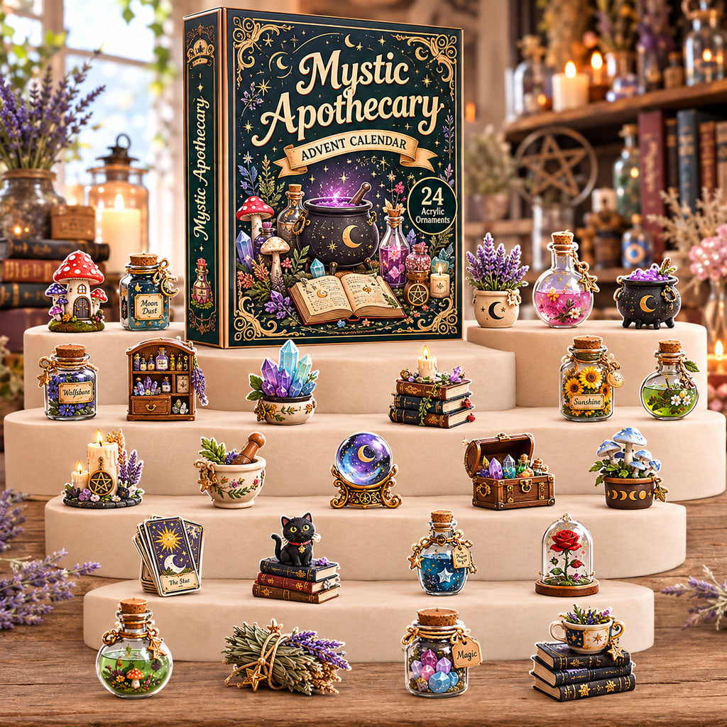 CHRISTMAS KICKOFF 40% OFF - Wiccan Mystic Apothecary Advent Calendar 2026 - 24-Day Festive Countdown, Acrylic Charms Blind Box - Gift For Witching Lovers AC0HA223