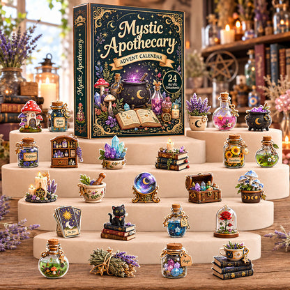 CHRISTMAS KICKOFF 40% OFF - Wiccan Mystic Apothecary Advent Calendar 2026 - 24-Day Festive Countdown, Acrylic Charms Blind Box - Gift For Witching Lovers AC0HA223