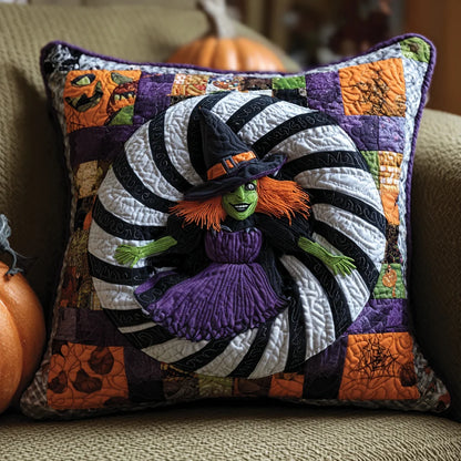 Wicked Witch Halloween Quilted Pillow Case