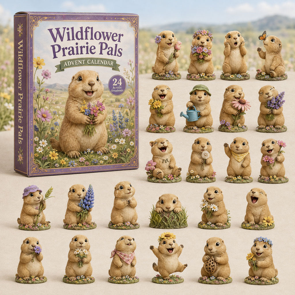 CHRISTMAS KICKOFF 40% OFF - Wildflower Prairie Pals Advent Calendar 2026 - 24-Day Festive Countdown, Acrylic Charms Blind Box - Gift For Prairie Dog Lovers AC0TH120