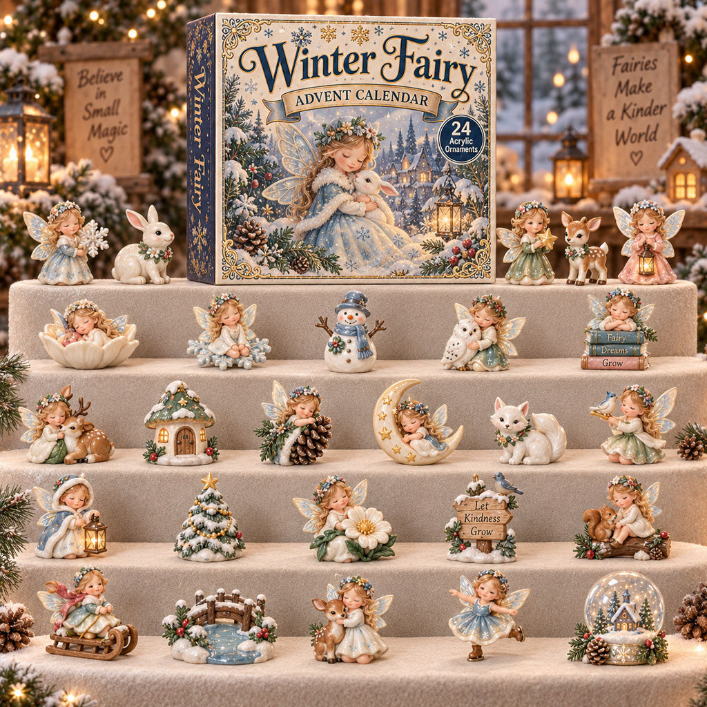 CHRISTMAS KICKOFF 40% OFF - Winter Fairy Advent Calendar 2026 - 24-Day Festive Countdown, Acrylic Charms Blind Box - Gift For Fairies Lovers AC0TM324