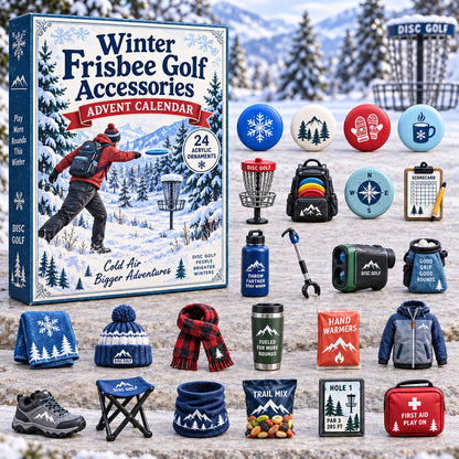 CHRISTMAS KICKOFF 40% OFF - Winter Frisbee Golf Advent Calendar 2026 - 24-Day Festive Countdown, Acrylic Charms Blind Box - Gift For Frisbee Golf Lovers AC0NT255