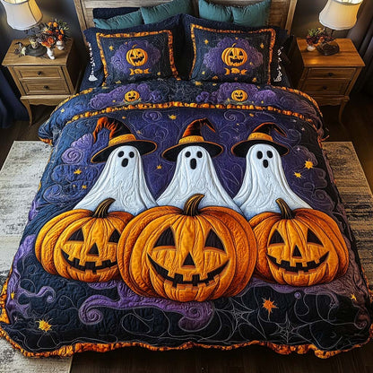Witch Ghost Pumpkin Halloween Bedding Set