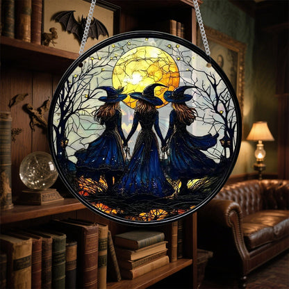 Witch Window Suncatcher Halloween Acrylic Decor