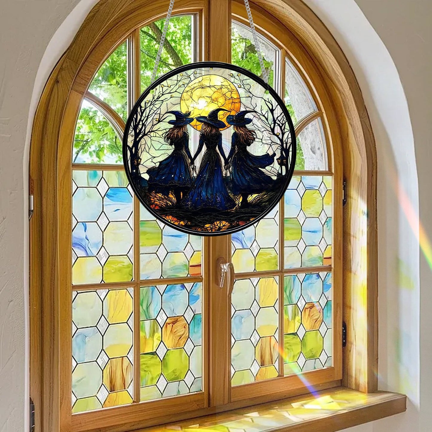 Witch Window Suncatcher Halloween Acrylic Decor