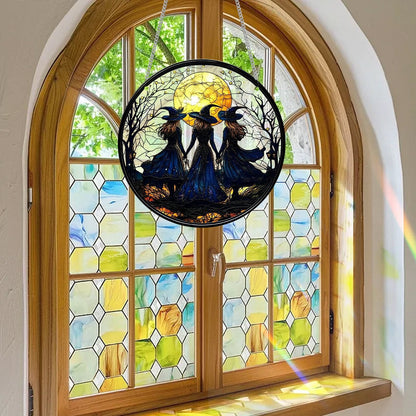 Witch Window Suncatcher Halloween Acrylic Decor