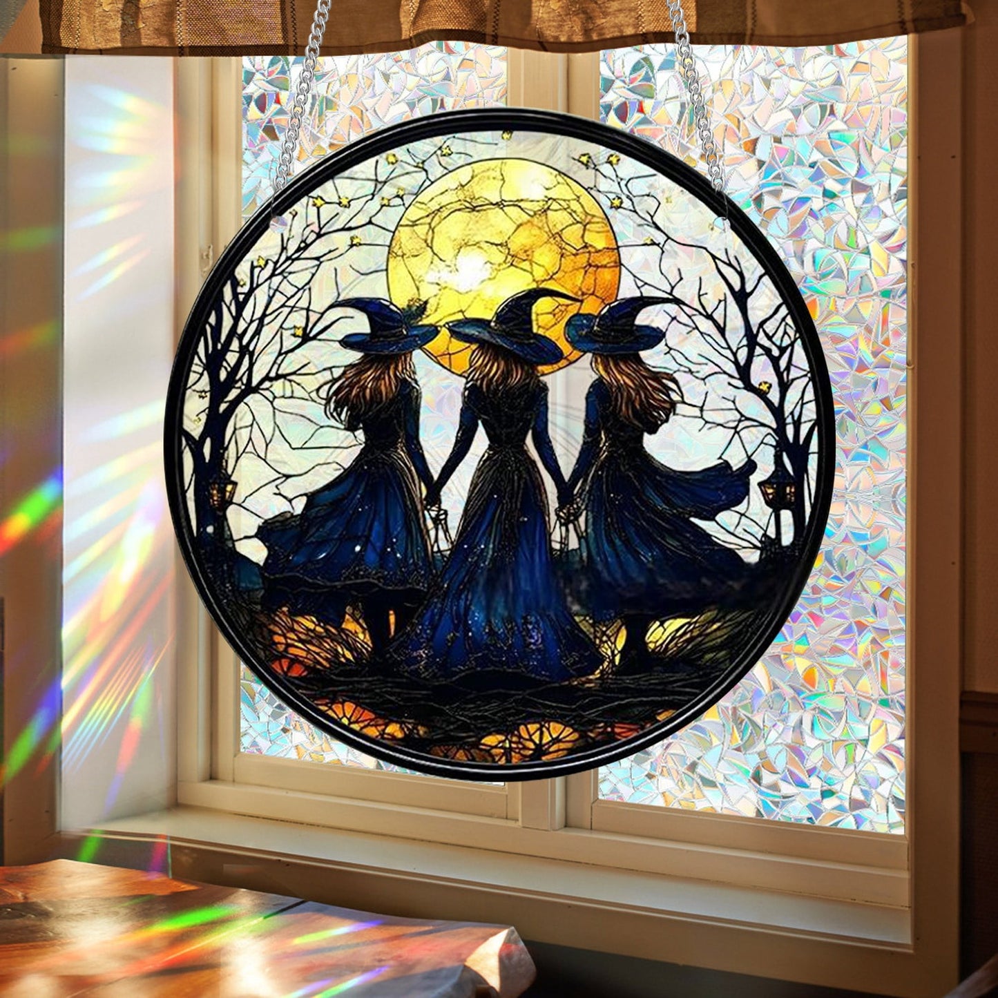 Witch Window Suncatcher Halloween Acrylic Decor