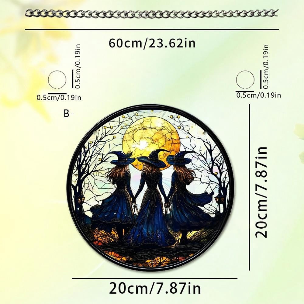 Witch Window Suncatcher Halloween Acrylic Decor