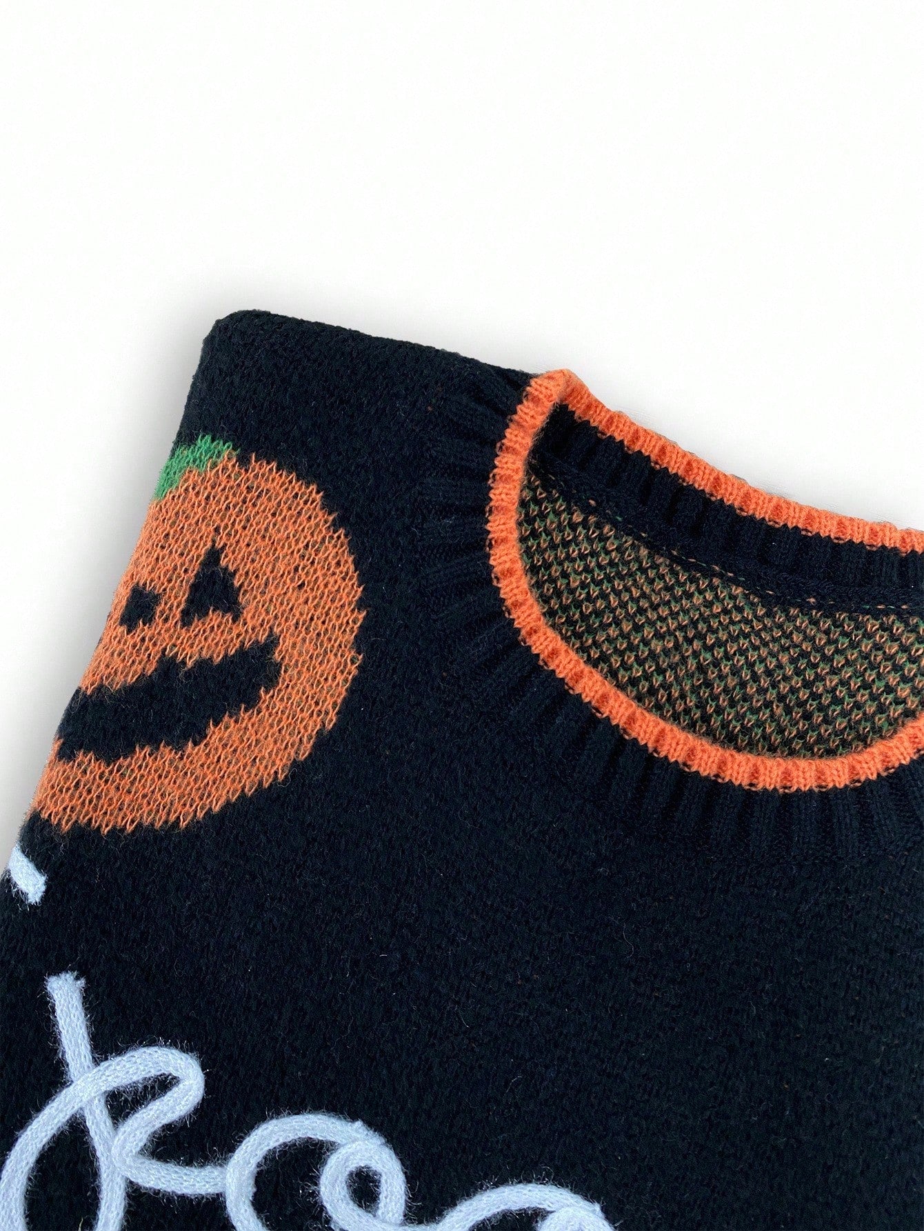 Women Funny Pumpkin Loose Pullover Sweater