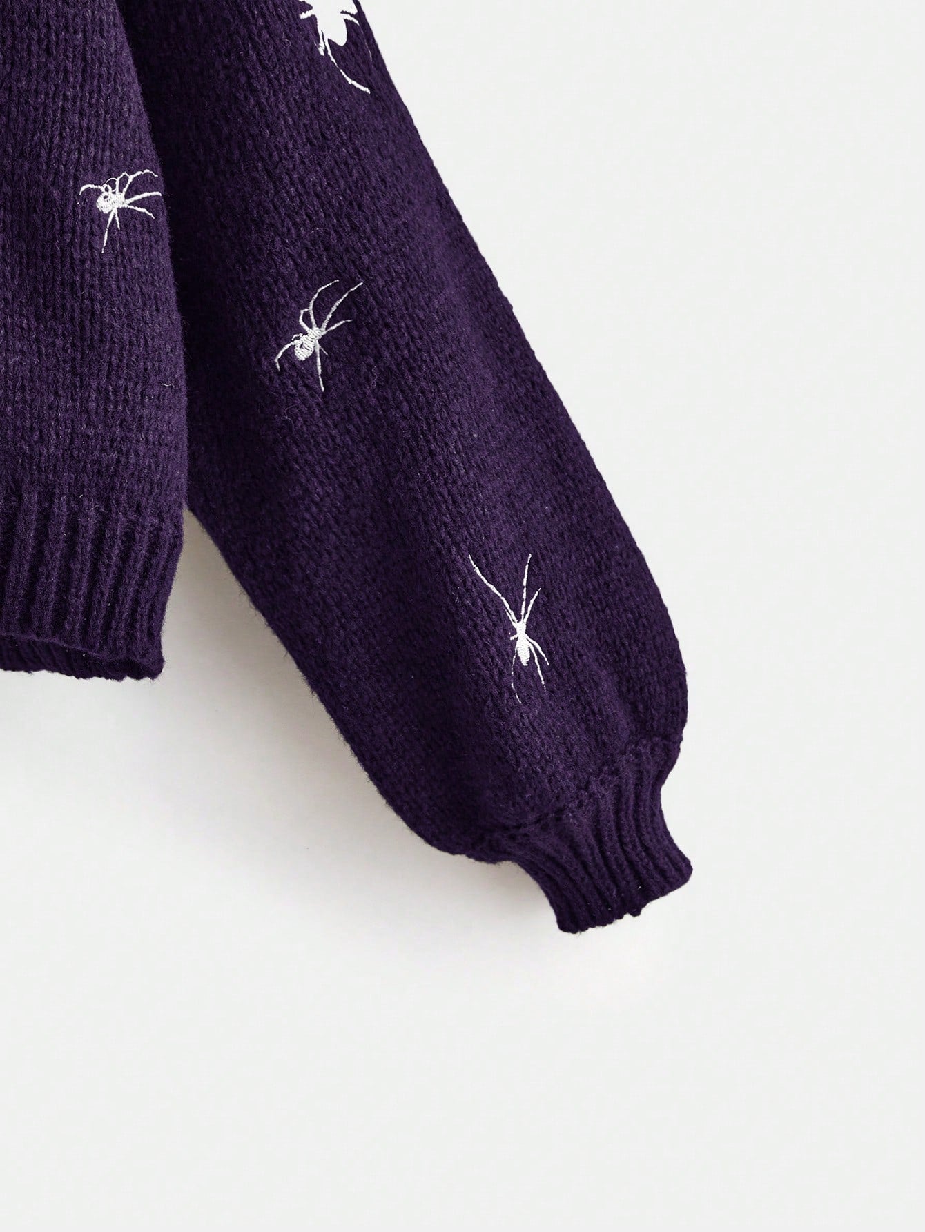 Women Gothic Spider Embroidered Cardigan