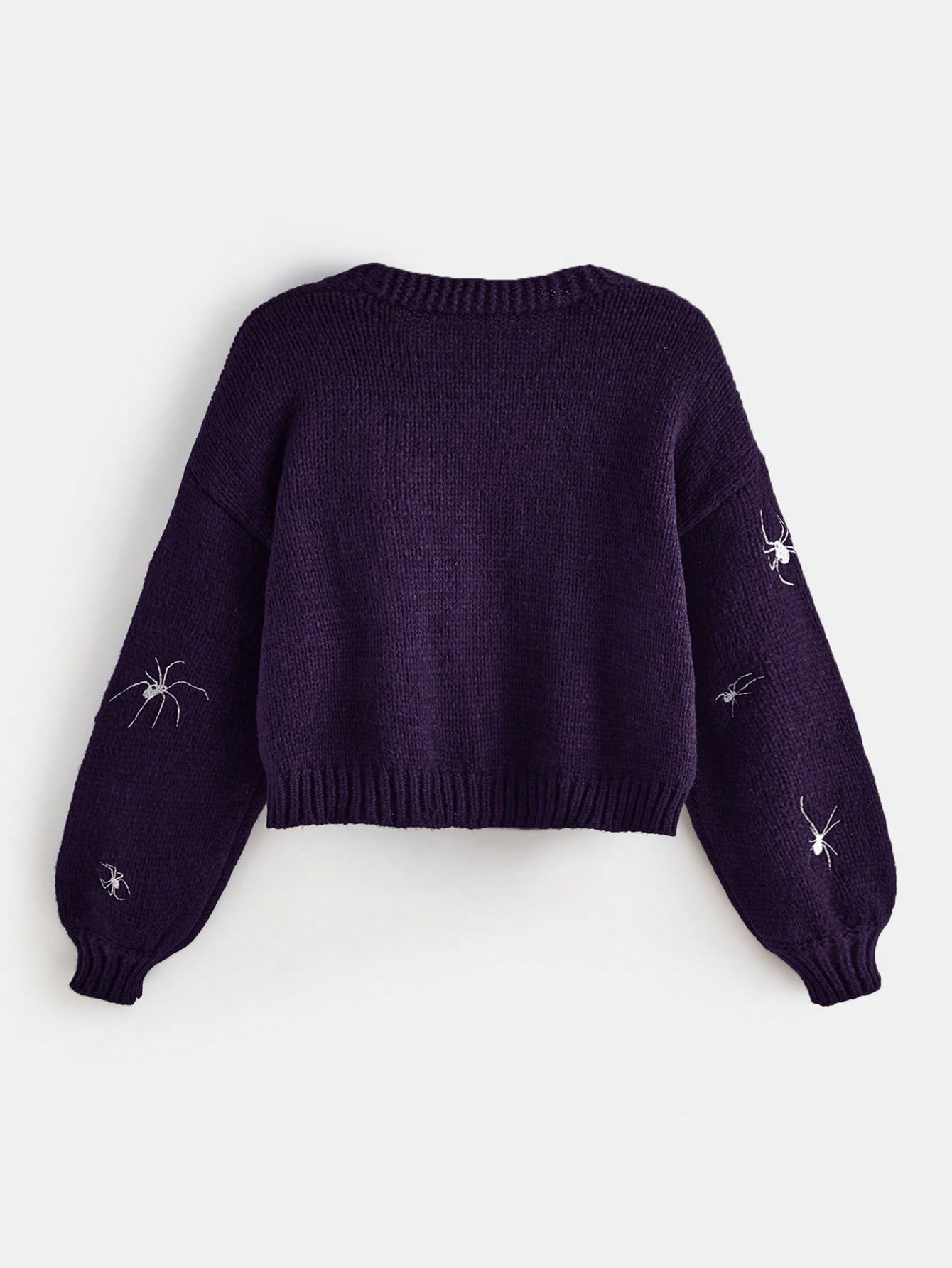 Women Gothic Spider Embroidered Cardigan