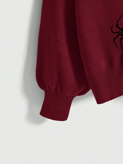 Women Gothic Spider Web Knit Cardigan