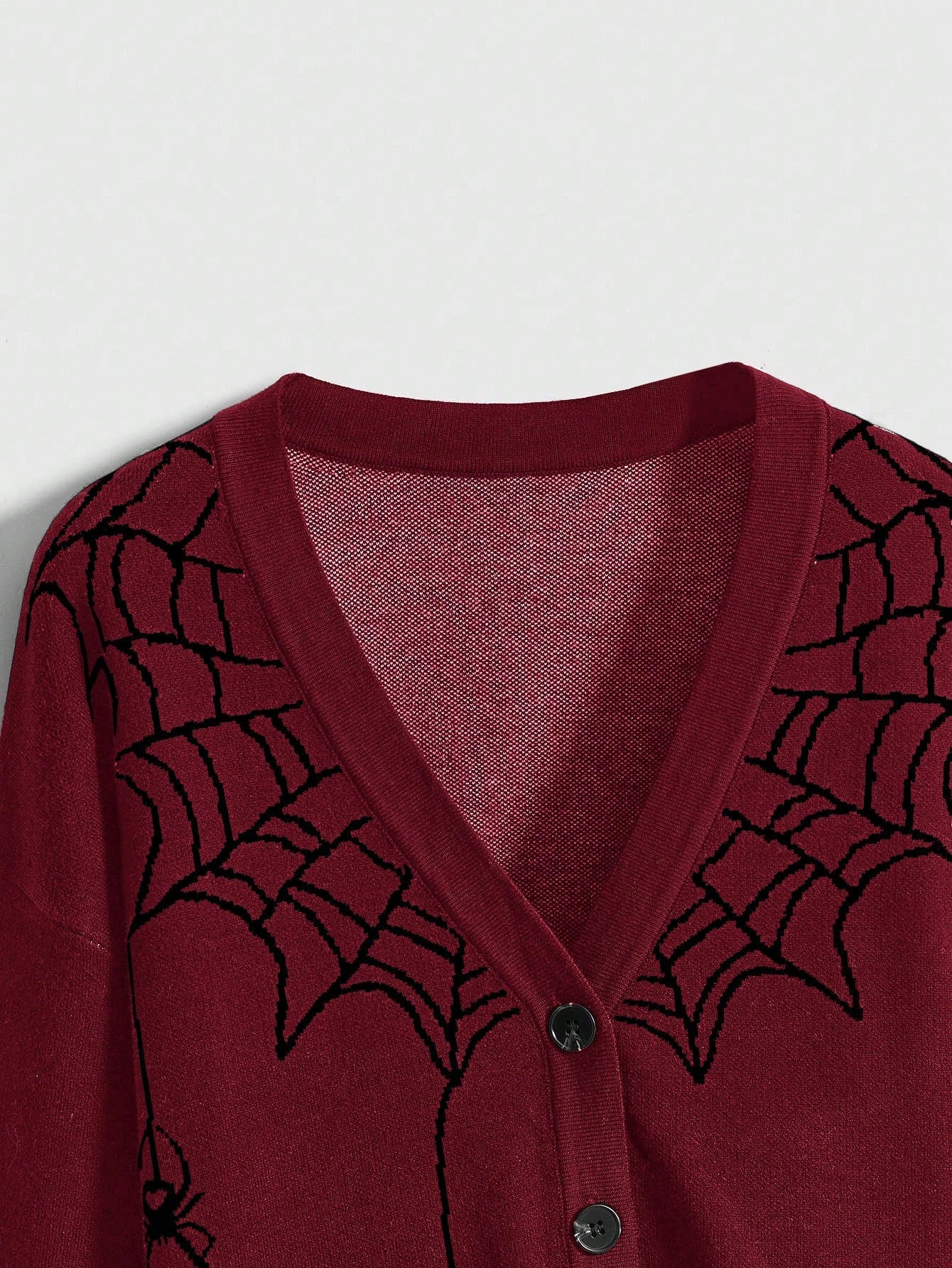 Women Gothic Spider Web Knit Cardigan