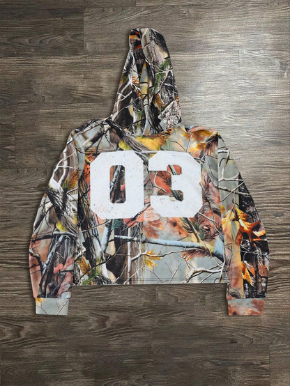 Women's Cropped 03 Camo Hoodie