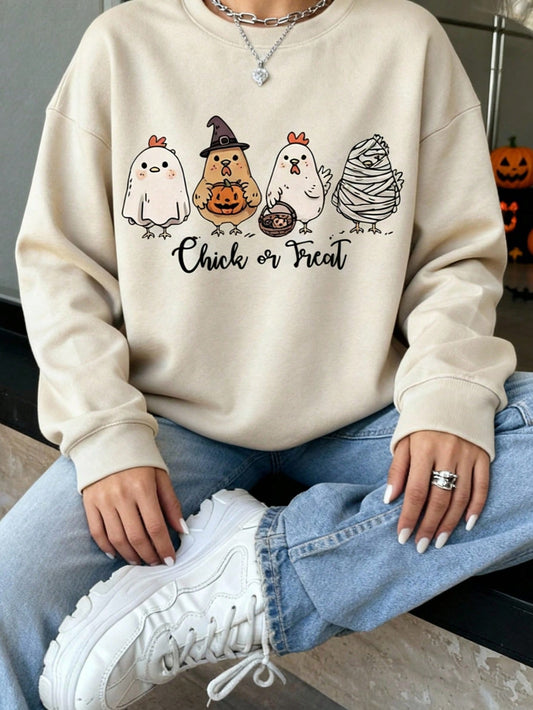 Women's Vintage Halloween Devil Oversized Sweatshirt
