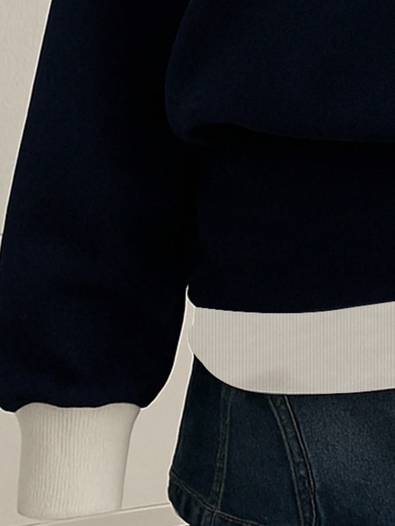 Women's Autumn Knight Print Contrast Zipper Half-Placket Long Sleeve Casual Sweatshirt