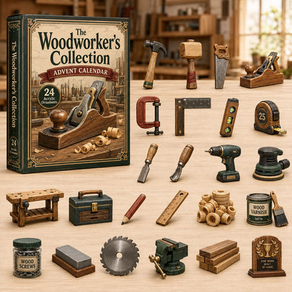 CHRISMAST KICKOFF 40% OFF - Woodworking Craft Tools Advent Calendar 2026 - 24-Day Festive Countdown, Acrylic Charms Blind Box - Gift For Tool Lovers AC0TH073