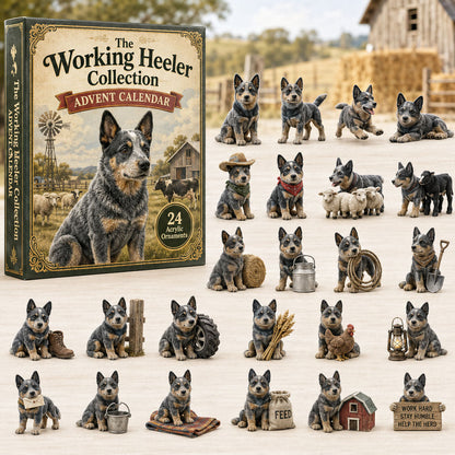 CHRISTMAS KICKOFF 40% OFF - Working Heeler Collection Advent Calendar 2026 - 24-Day Festive Countdown, Acrylic Charms Blind Box - Gift For Dog Lovers AC0TH236