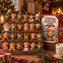 Xmas Highland Cows Advent Calendar 24 Figurines