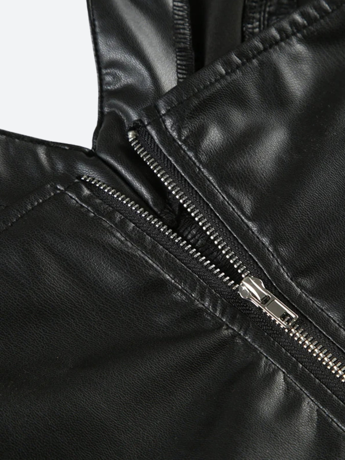 Y2K Baddie Faux Leather Crop Top