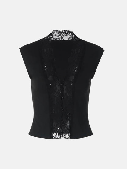 Y2K Baddie Lace Top