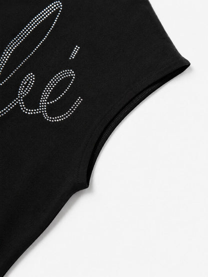 Y2K Baddie Rhinestone Top