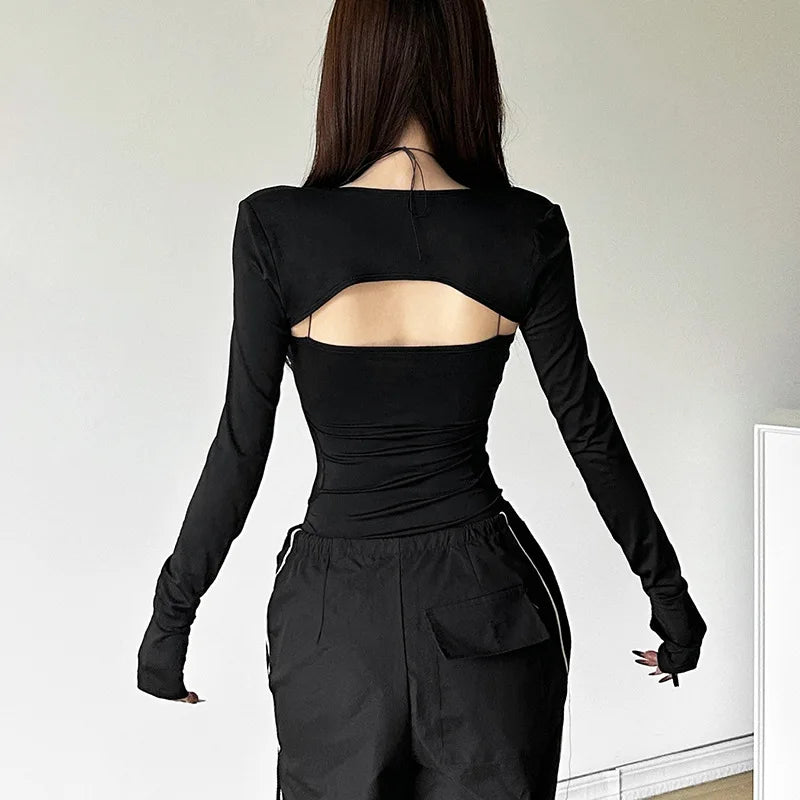Y2K Baddie Sheer Shrug Top