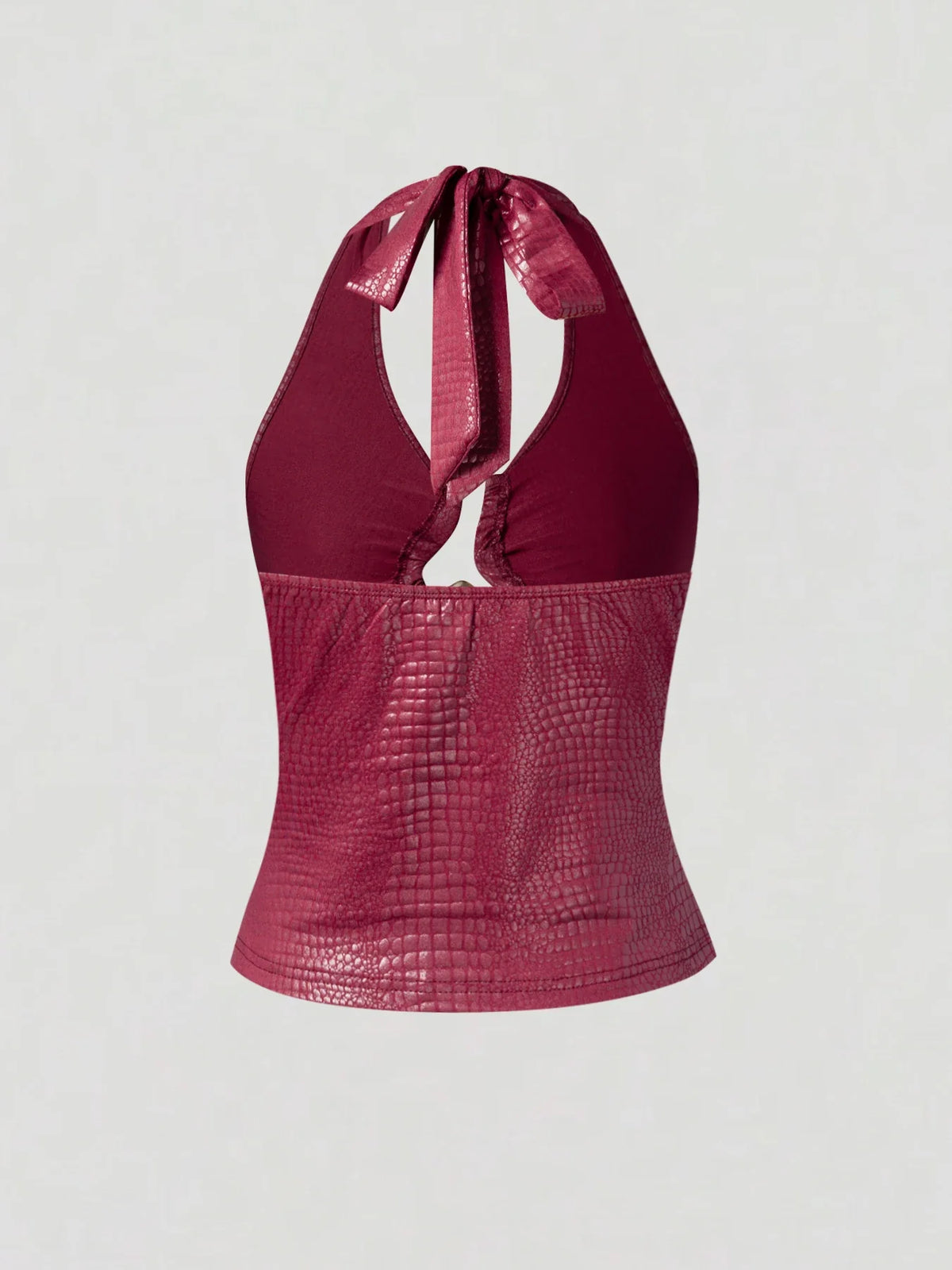 Y2K Crocodile Halter Top