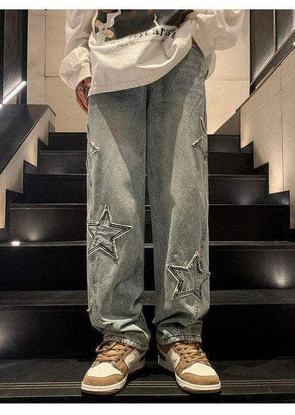 Y2K Embroidered Jeans