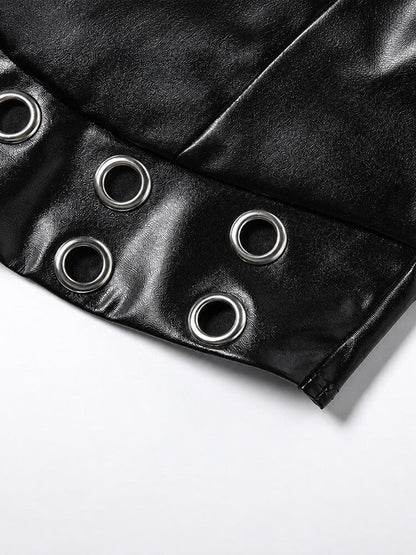 Y2K Goth Grommet Top