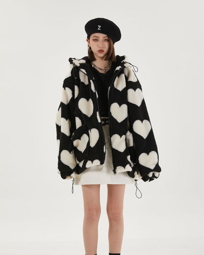 Y2K Heart Pattern Jacket