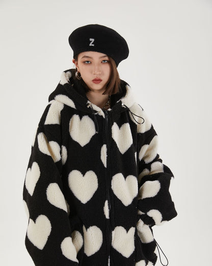 Y2K Heart Pattern Jacket