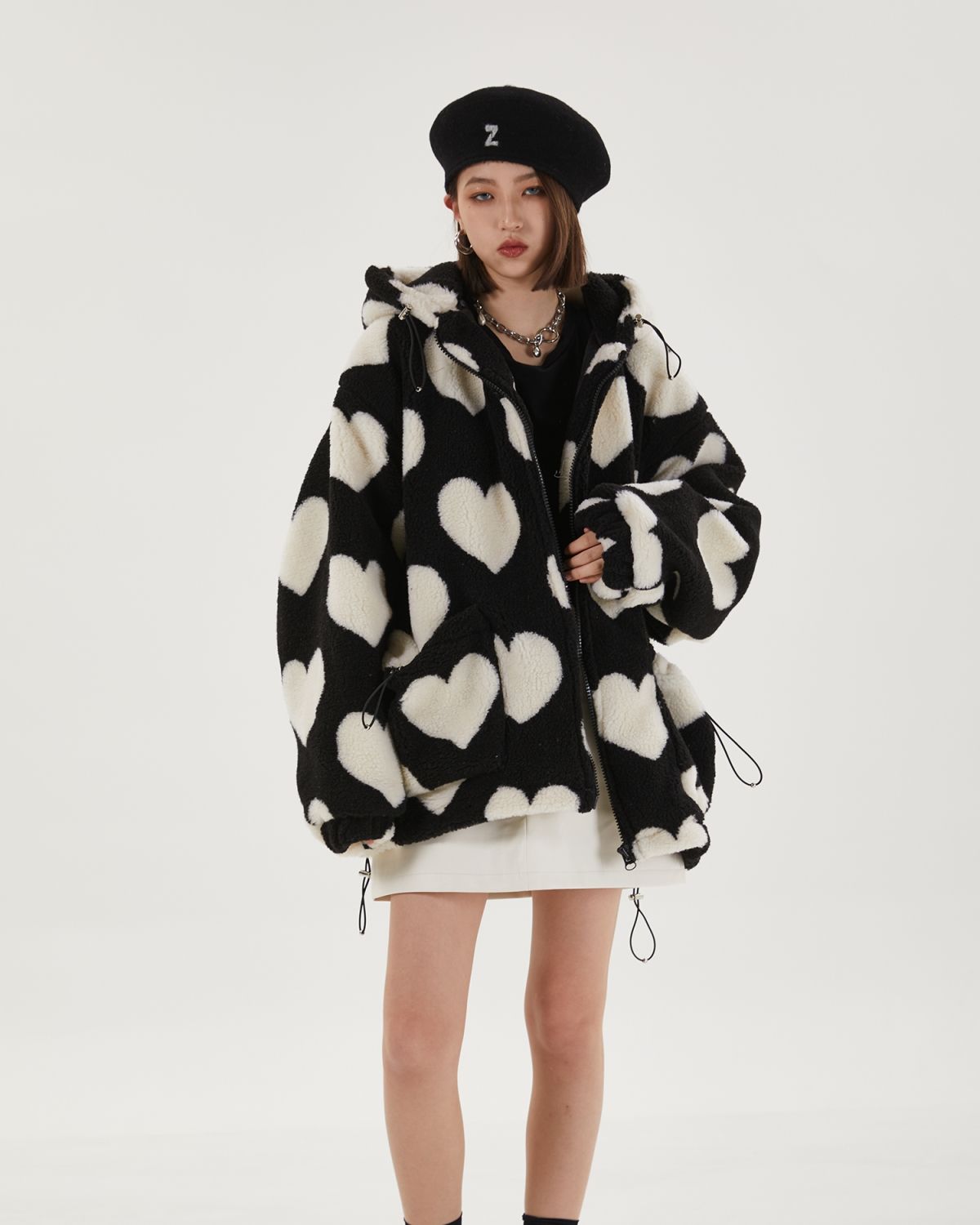 Y2K Heart Pattern Jacket