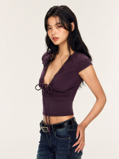 Y2K Lace Crop Top