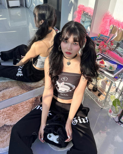 Y2K Rabbit Tube Top