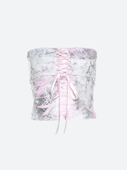 Y2K Ribbon Tube Top