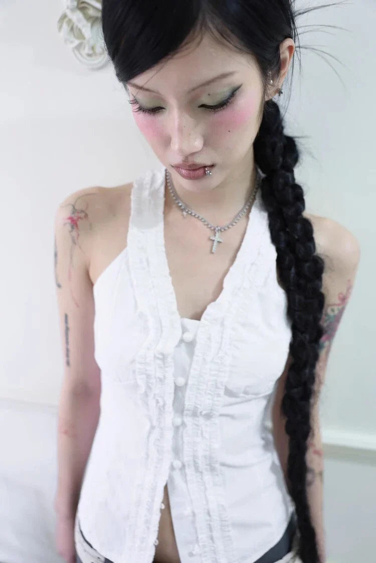 Y2K Ruffle Top