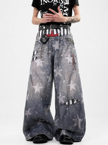 Y2K Star Baggy Jeans