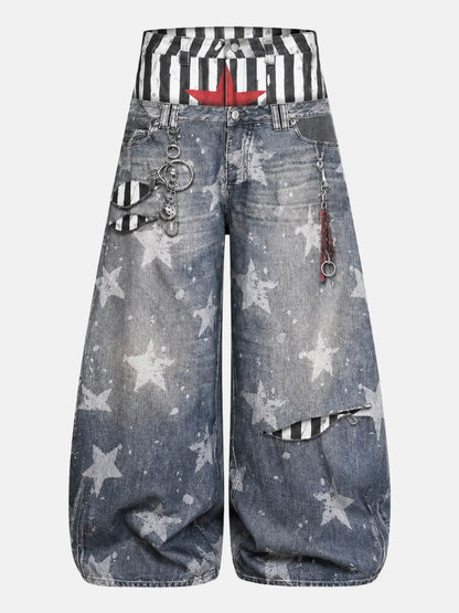 Y2K Star Baggy Jeans