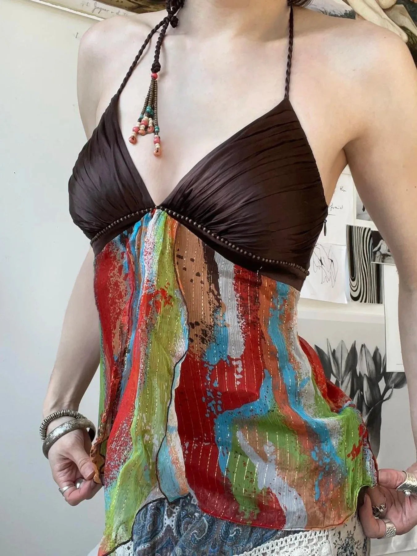 Y2K Vintage Halter Neck Top