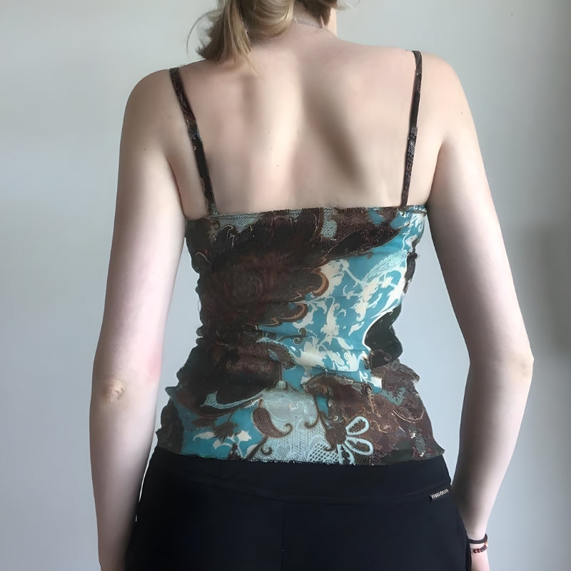 Y2K Vintage Mesh Top