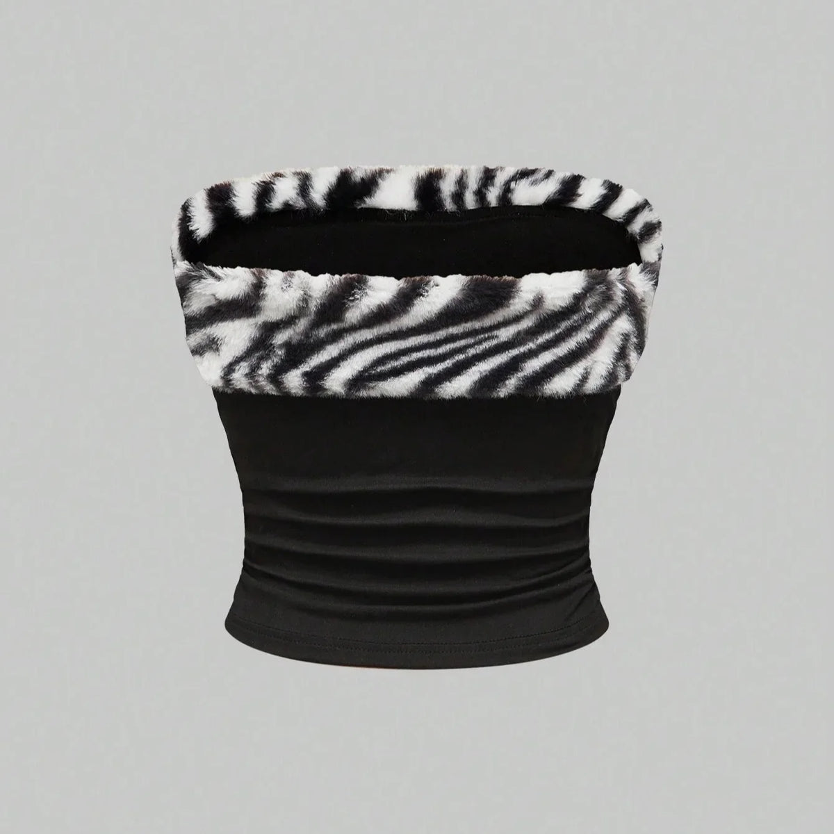 Y2K Zebra Tube Top