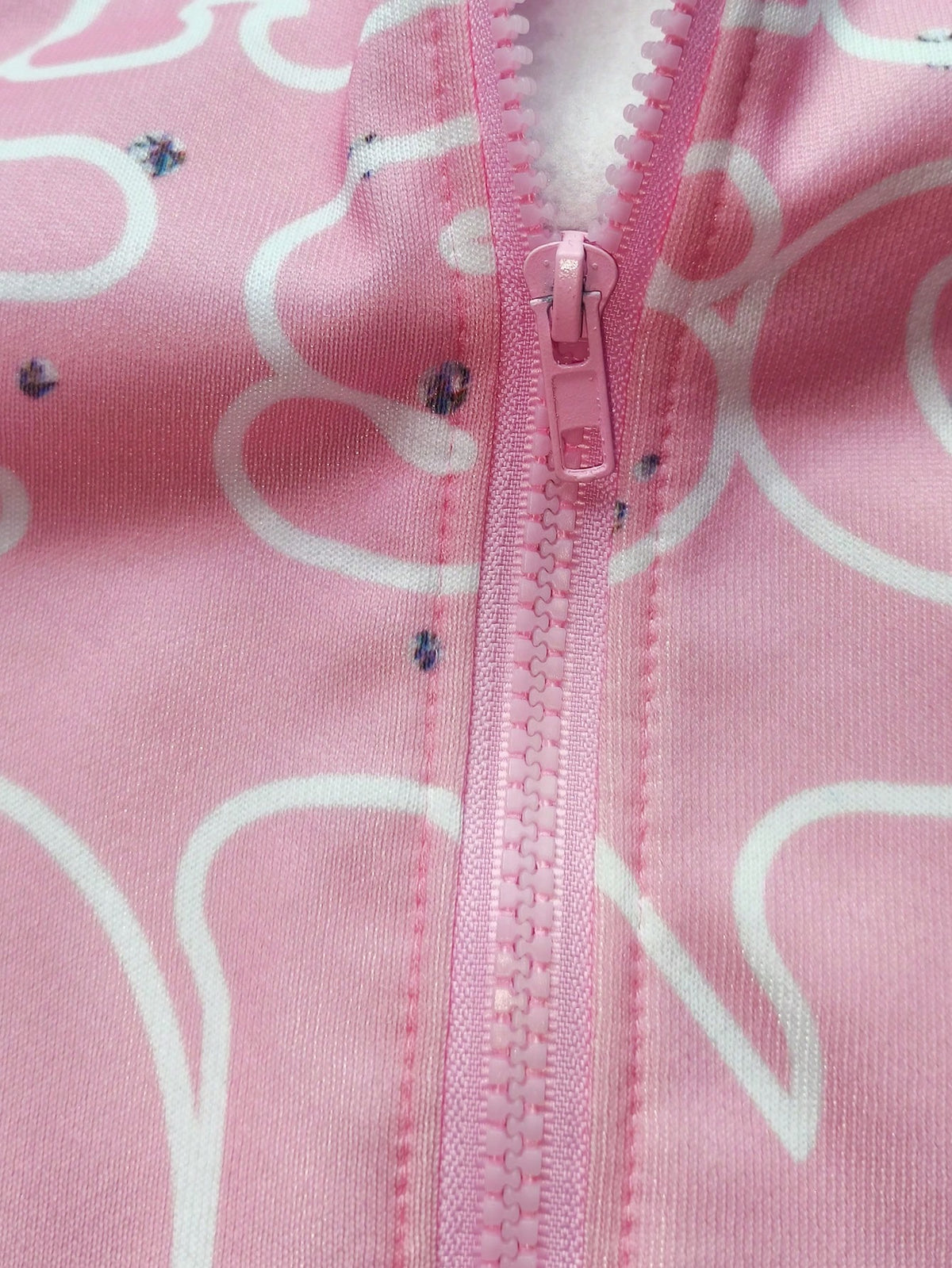 Y2K Rhinestone Pink Zip Pink Hoodie
