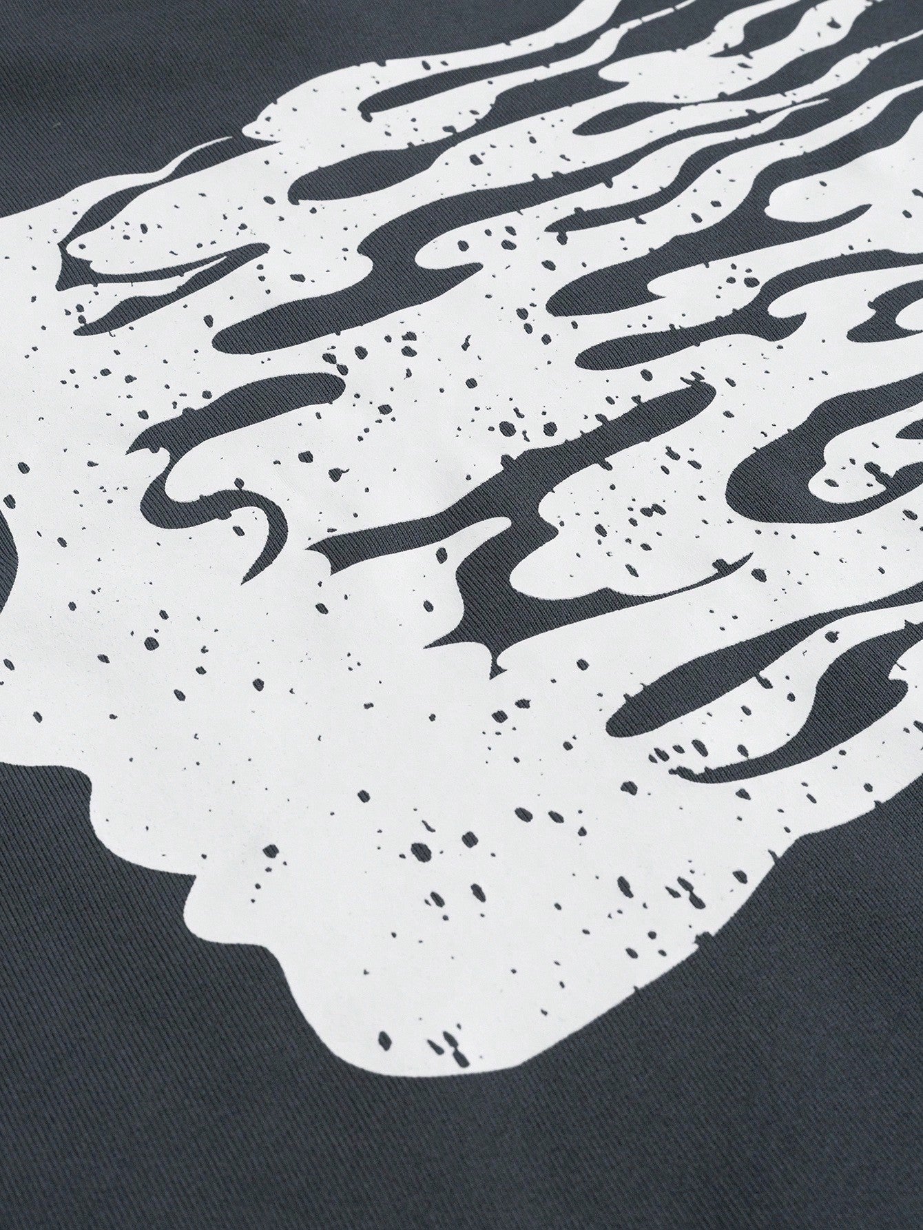 Y2K Star Heartless Graphic Dark Grey Hoodie